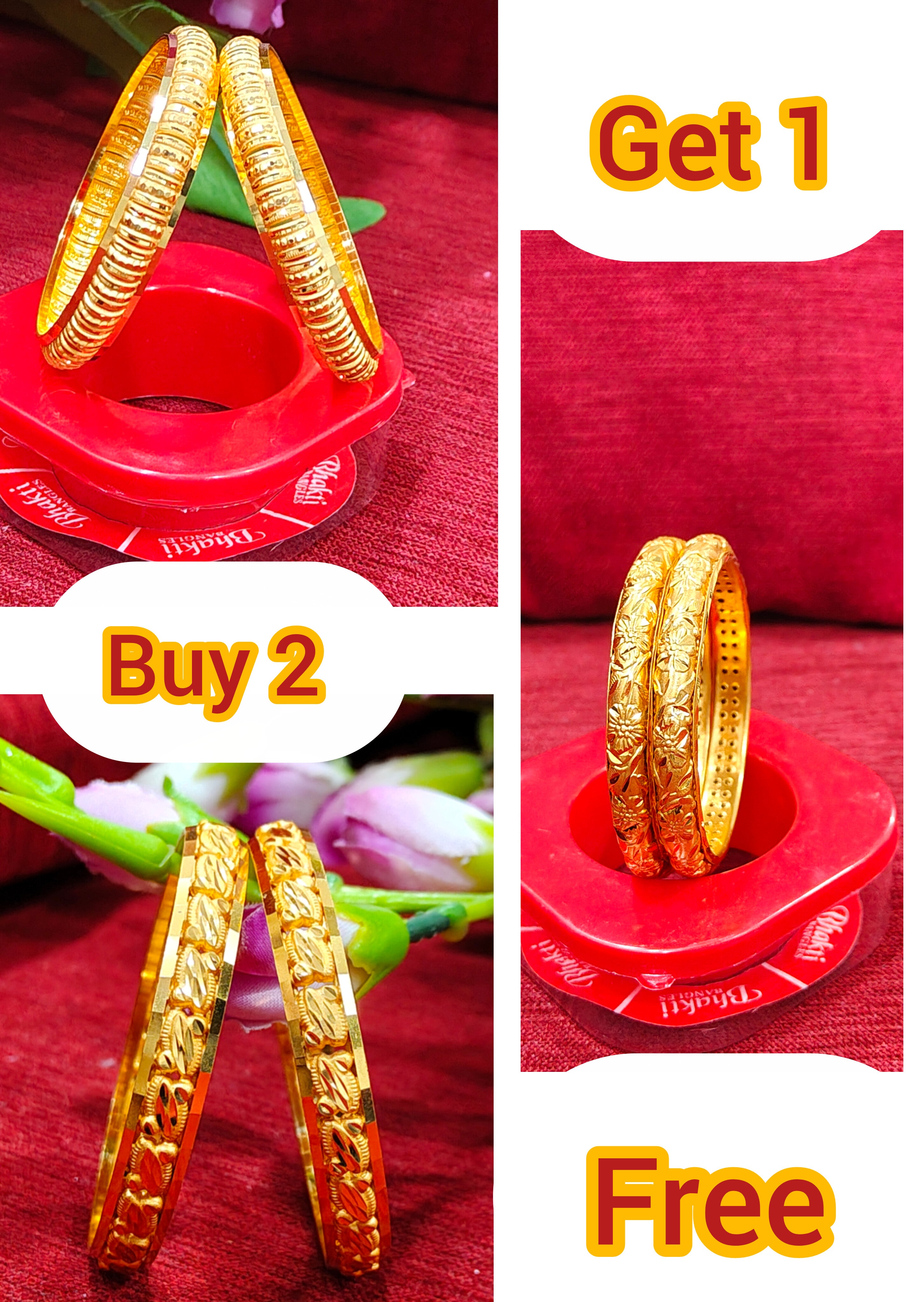 design no 1850.. Gold Platted Brass Bangles