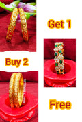 Design No: 850 GS.. Gold Platted Bangles..