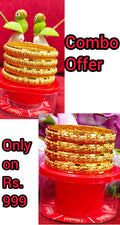 Design No. 18550 Brass Banlges.. Gold Platted, Combo Offer
