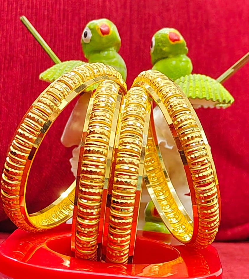 Design No. 18550 Brass Banlges.. Gold Platted, Combo Offer