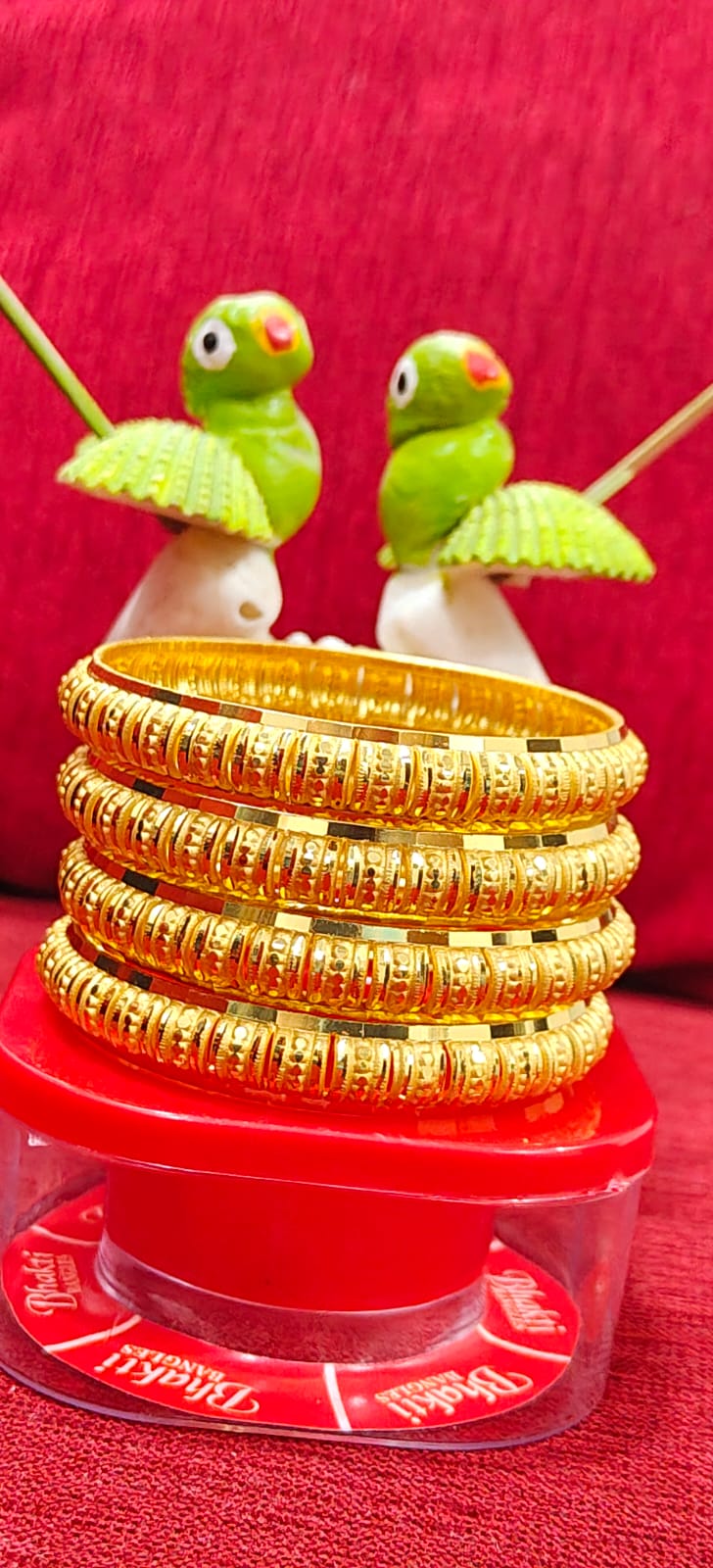 Design No: 18850.. Gold Platted Brass Bangles..